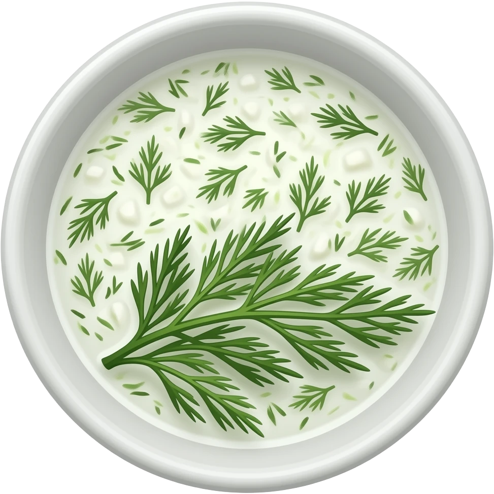 Okroshka with dill emoji