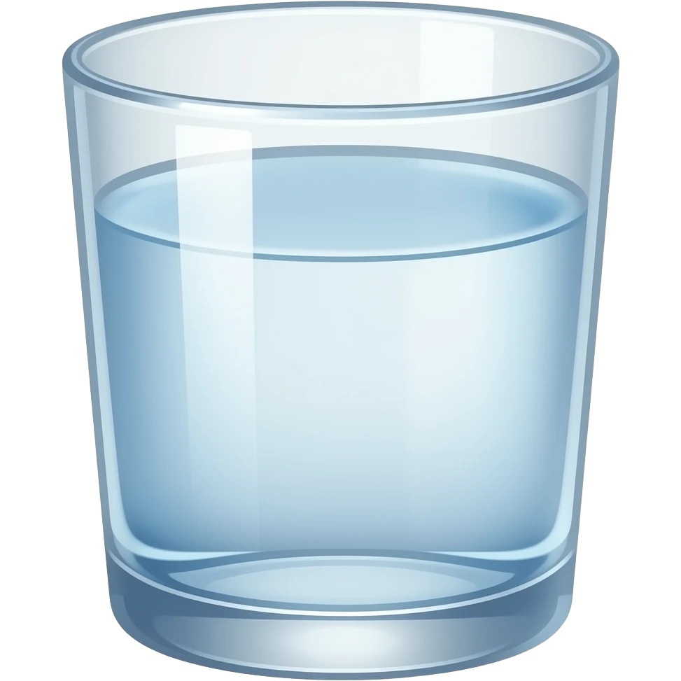 glass of water no background emoji