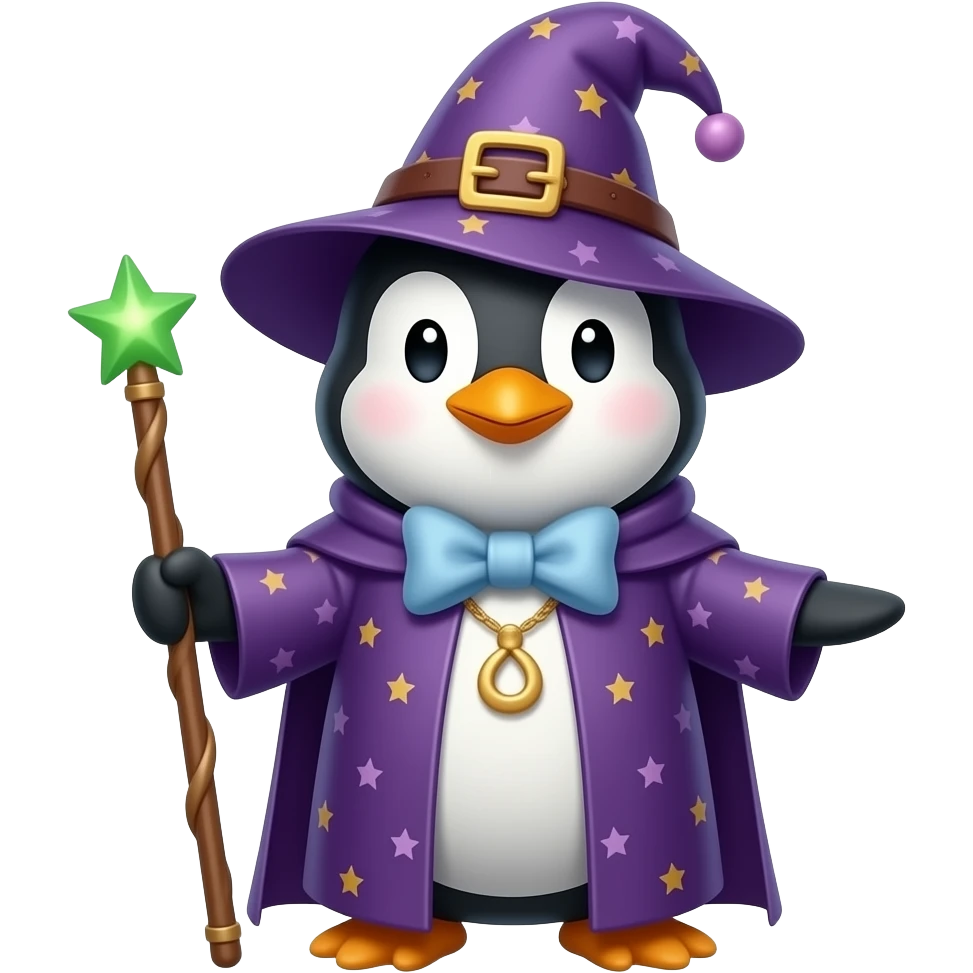 Penguin Wizard emoji