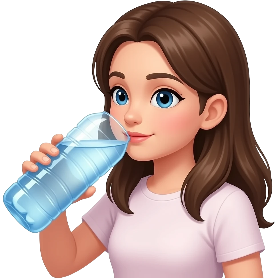 Девушка который пьють 1,25 воду emoji