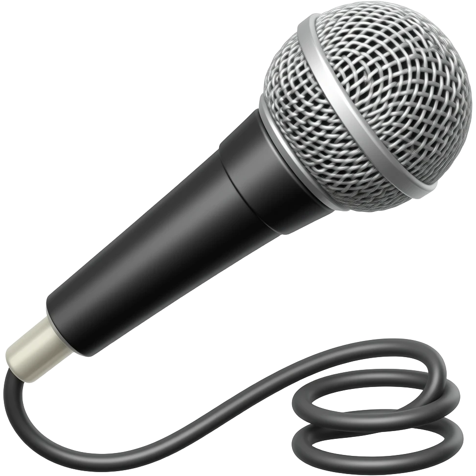 Microphone with cable emoji