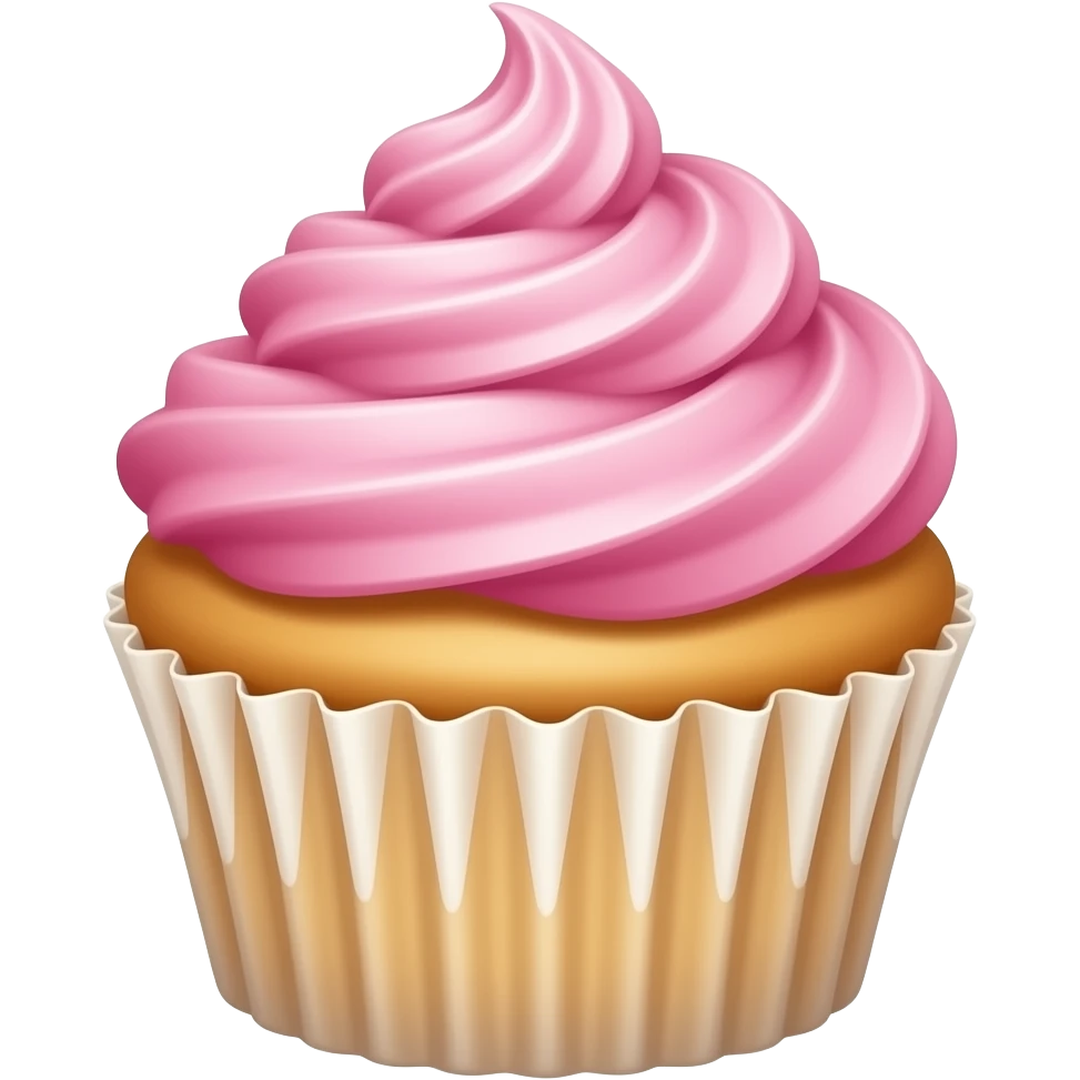 Cupcake with pink icing emoji