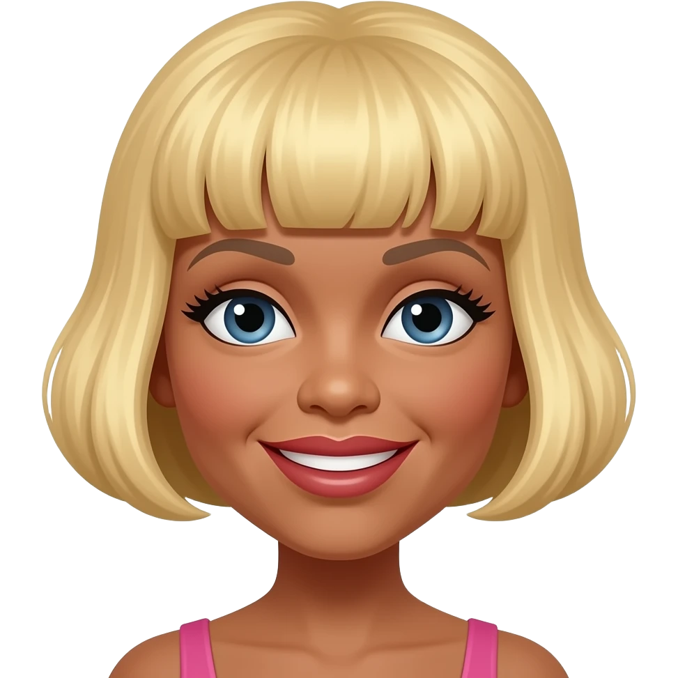 Etta James with blonde 50s bubble cut hair emoji