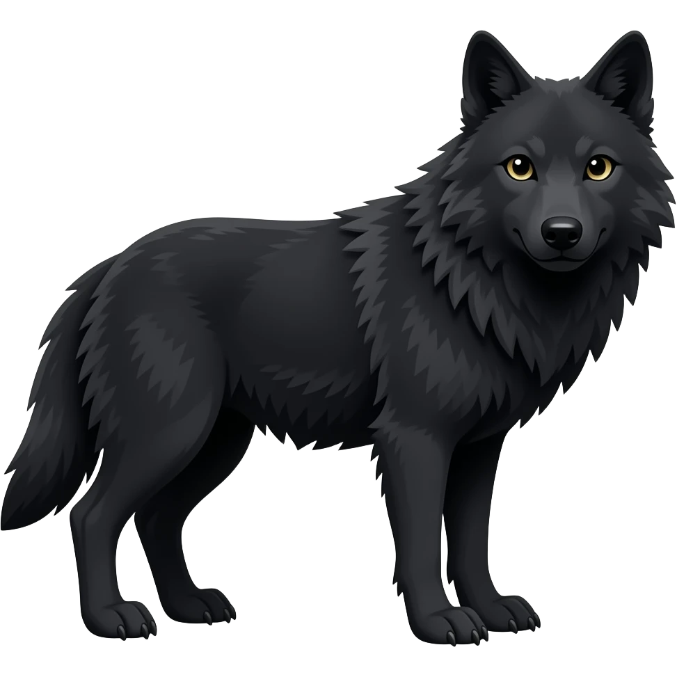 Loups noir emoji