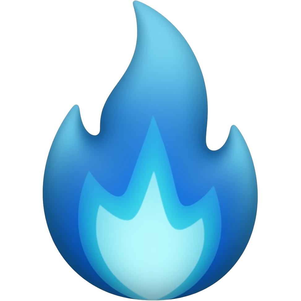 Blue flame emoji