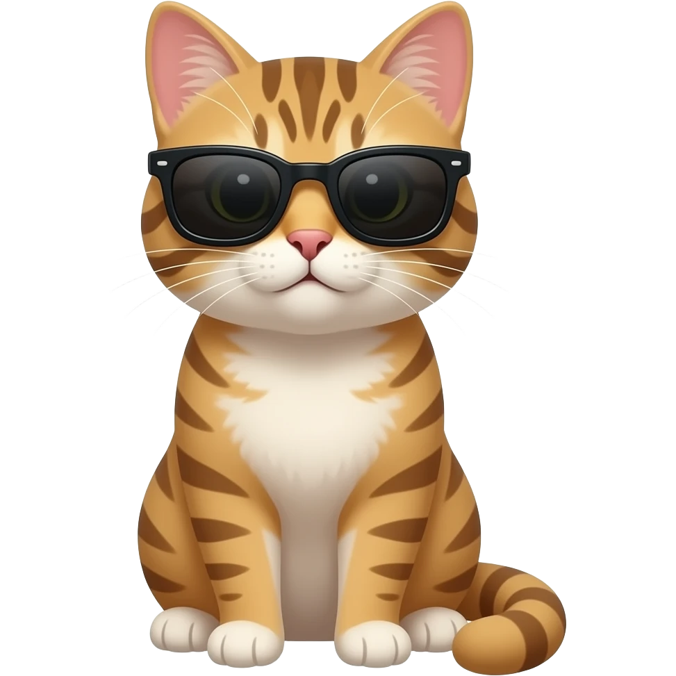 Cat wearing sunglasses emoji