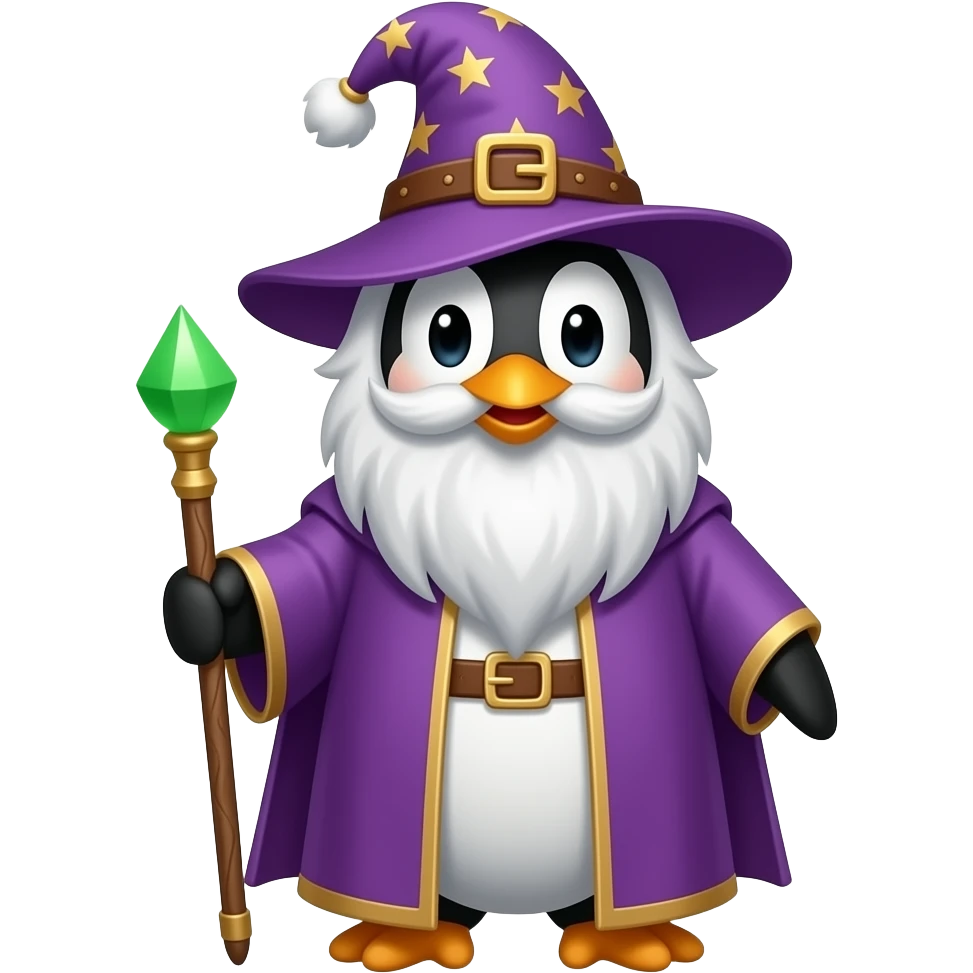 Penguin Wizard emoji