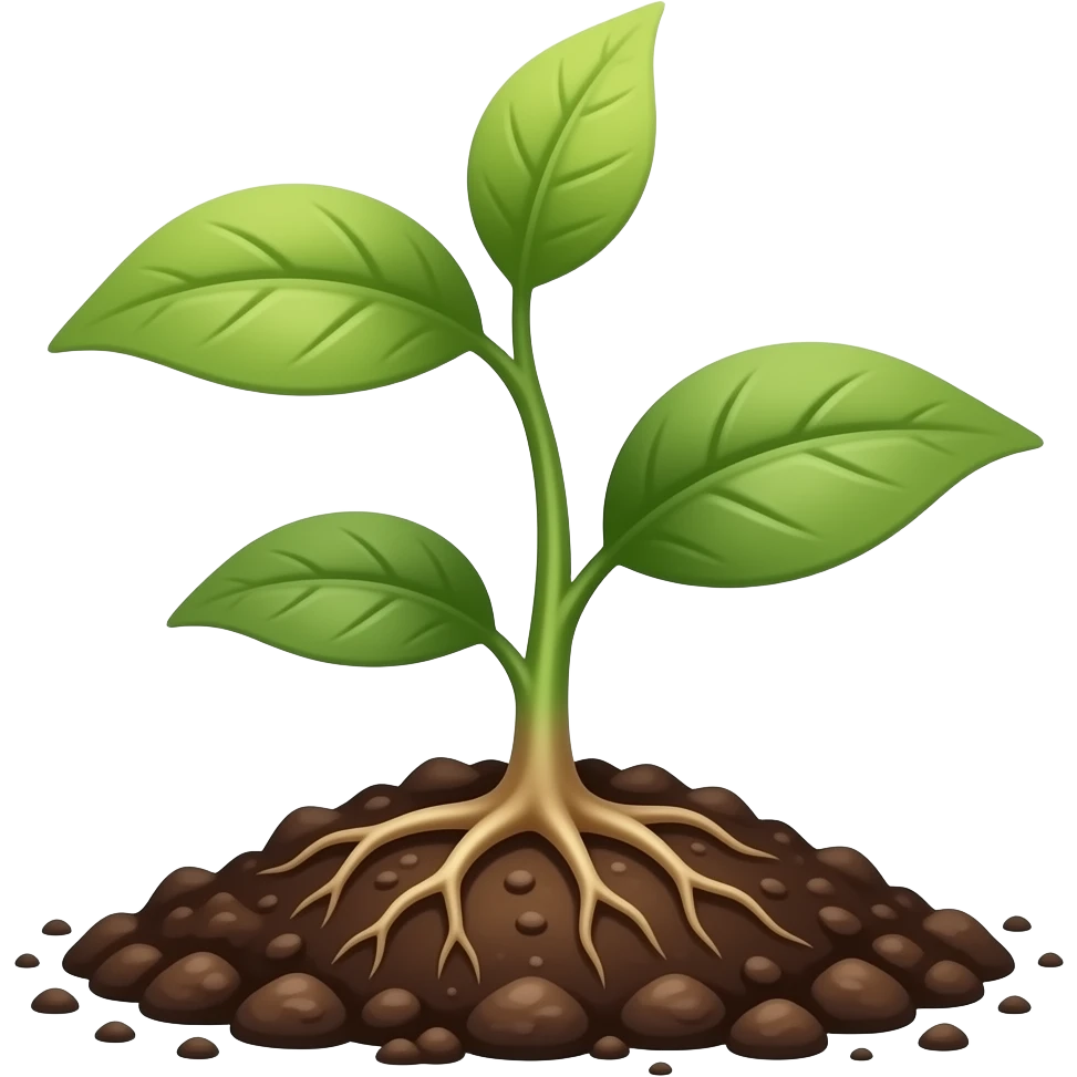 Small sapling taking root emoji