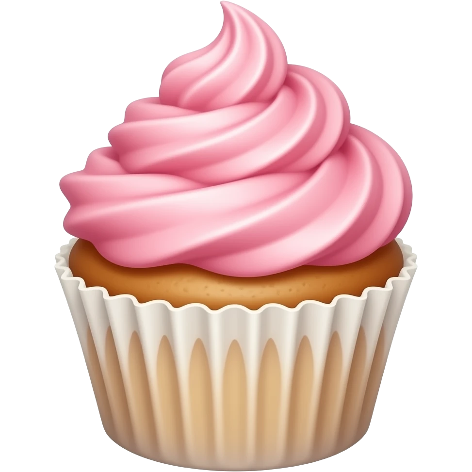 Cupcake with pink icing emoji