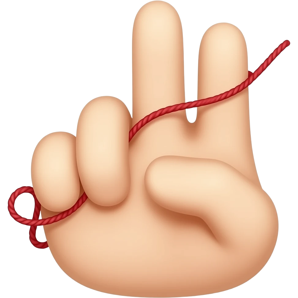 Hilo rojo en el meñique emoji