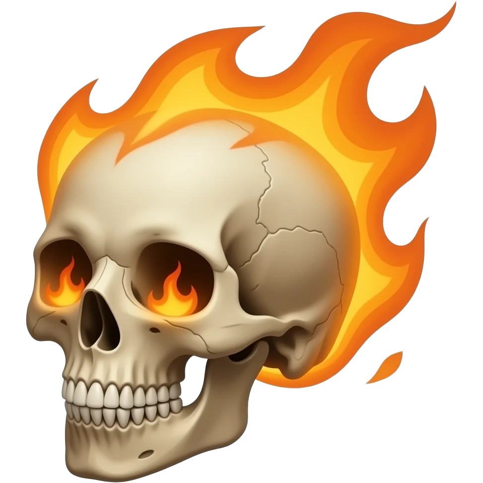Flaming skull emoji