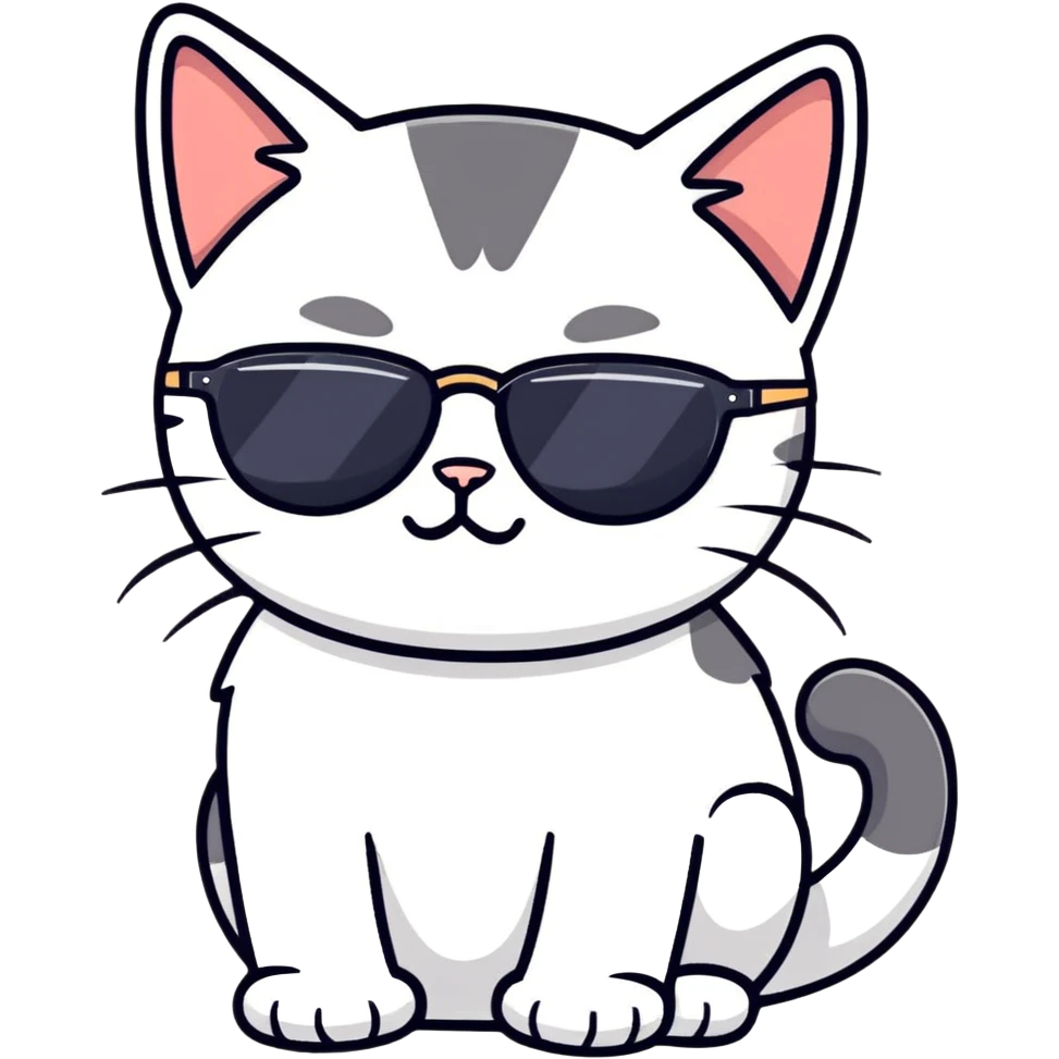 Cat with sunglasses emoji
