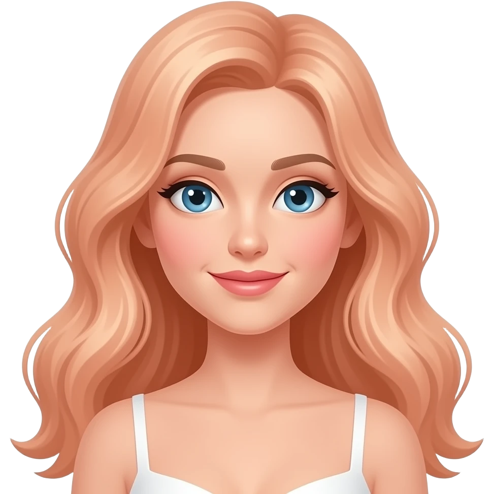 Queen peach skin and flowing hair emoji