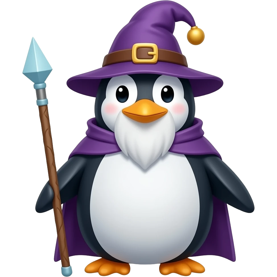 Penguin Wizard emoji