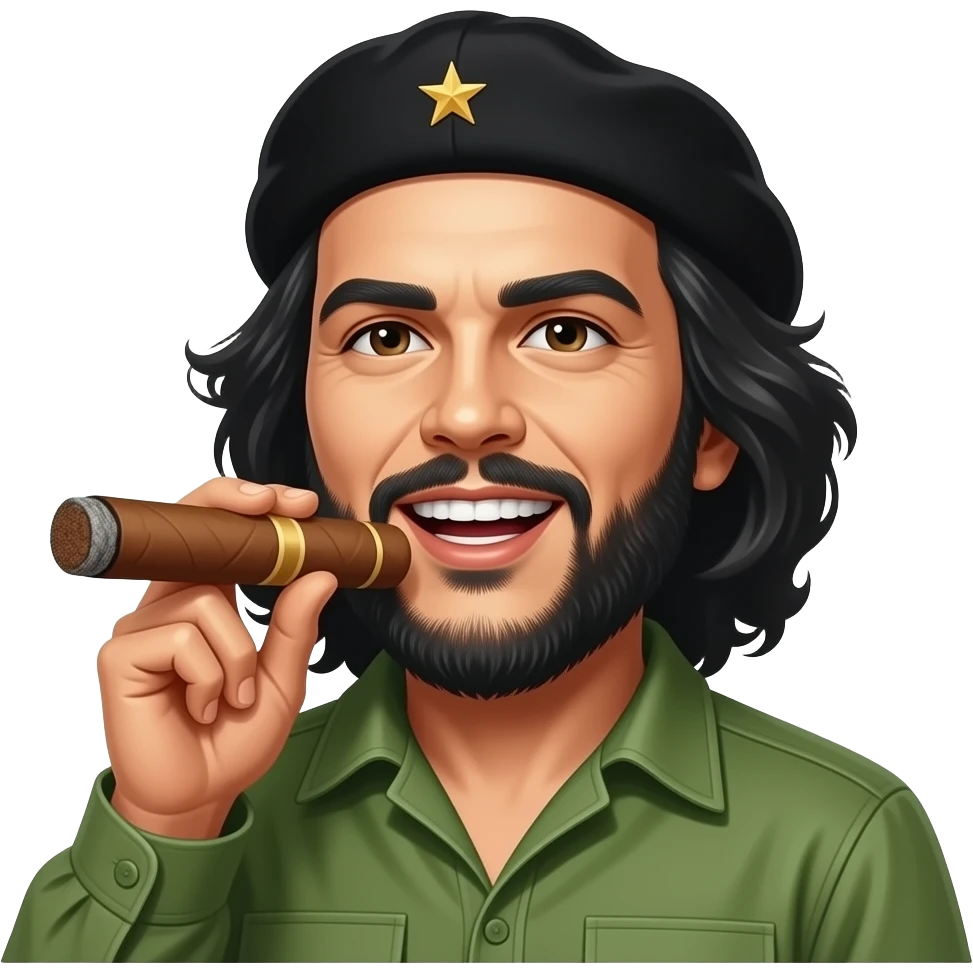 che guevara laugh big cigar hand emoji