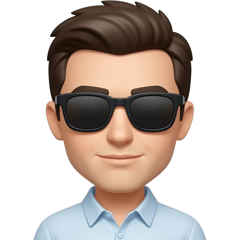 Anonymous character with sunglasses emoji
