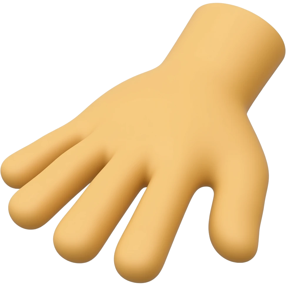 limp wrist gay hand emoji basic yellow color like 🫳🏼 but more down emoji