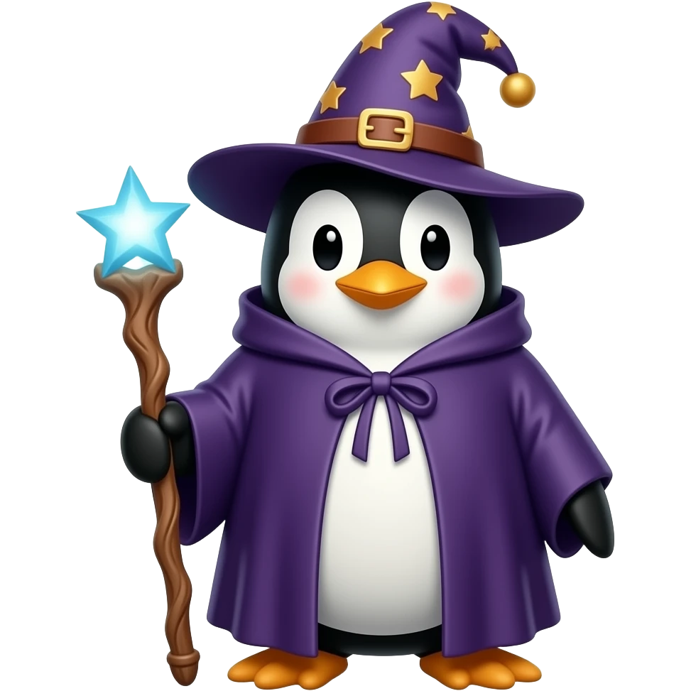 Penguin Wizard emoji