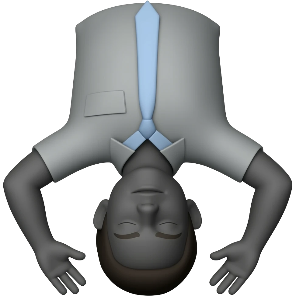 Dark Upside down emoji