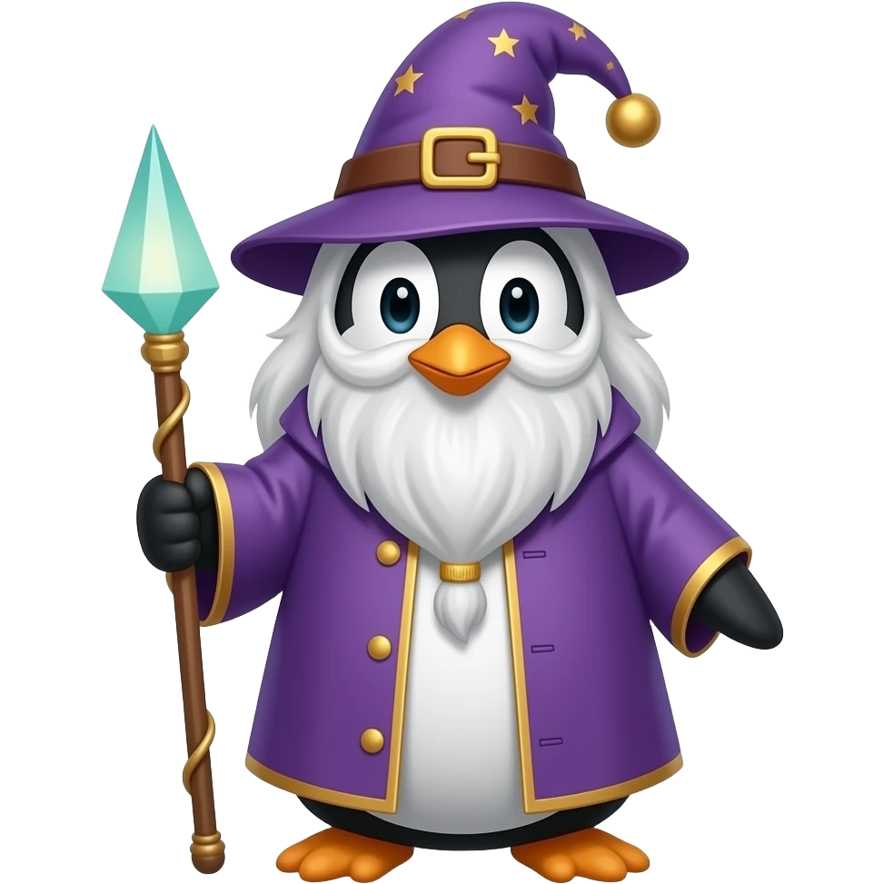 Penguin Wizard emoji