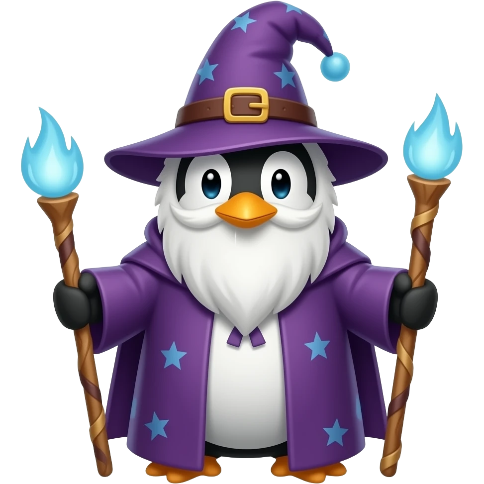 Penguin Wizard emoji