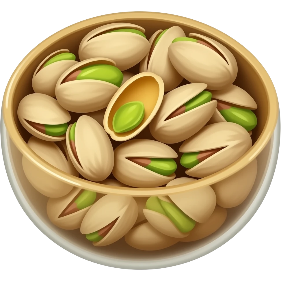 Bowl of pistachios no shell emoji