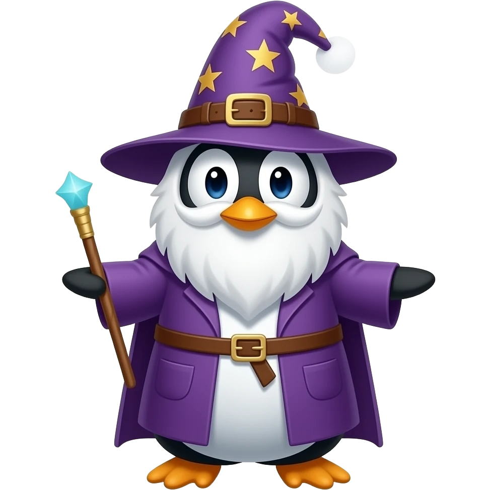 Penguin Wizard emoji