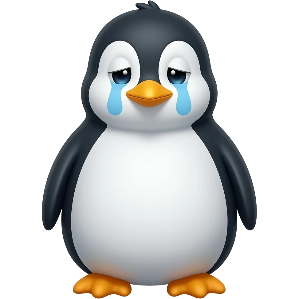 tired penguin emoji