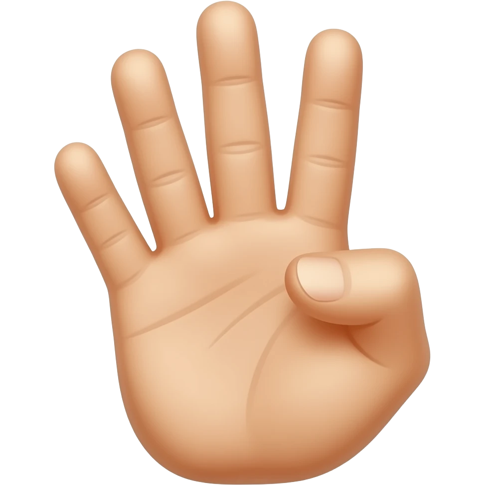three fingers together emoji