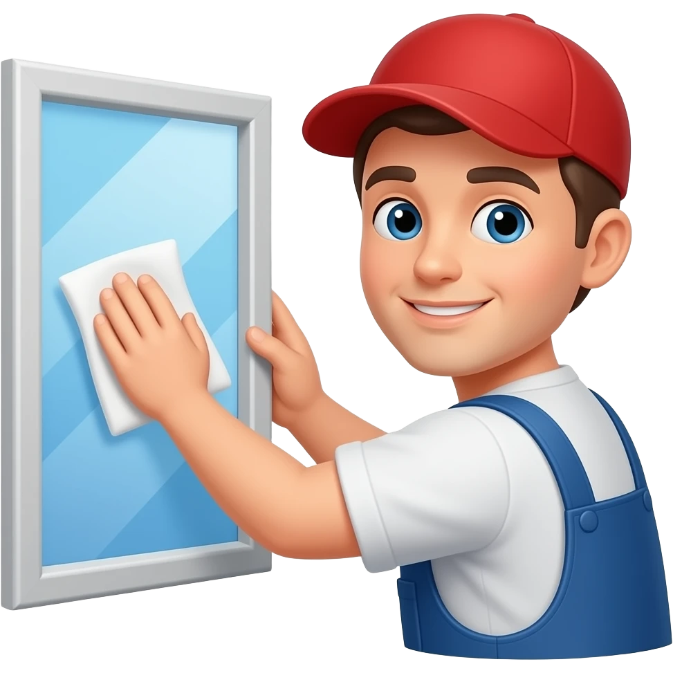 man cleaning a window emoji