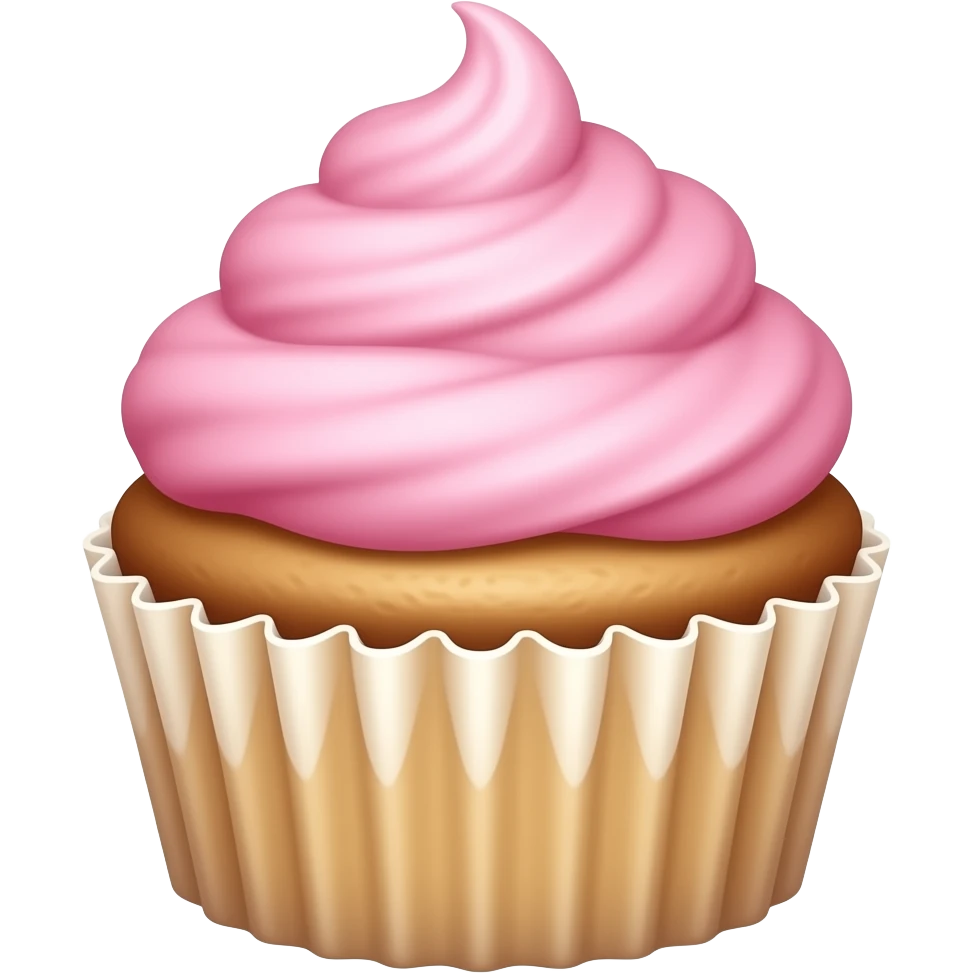 Cupcake with pink icing emoji