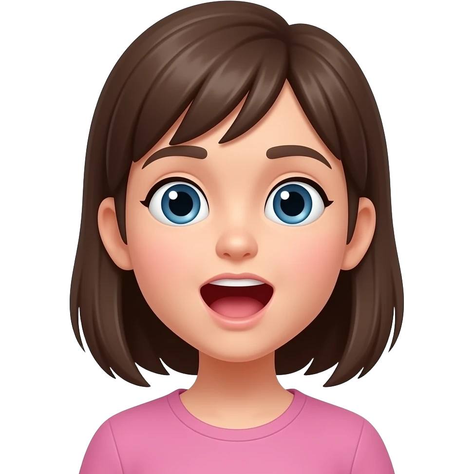 girl making silly noises emoji