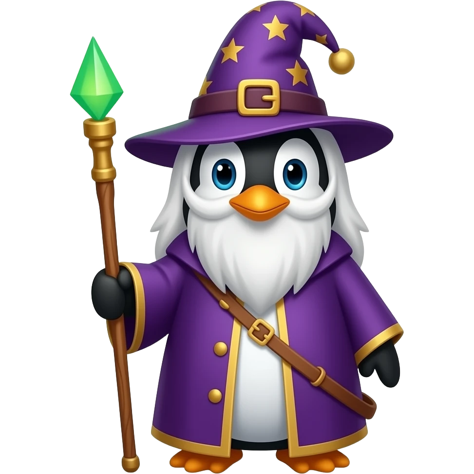 Penguin Wizard emoji