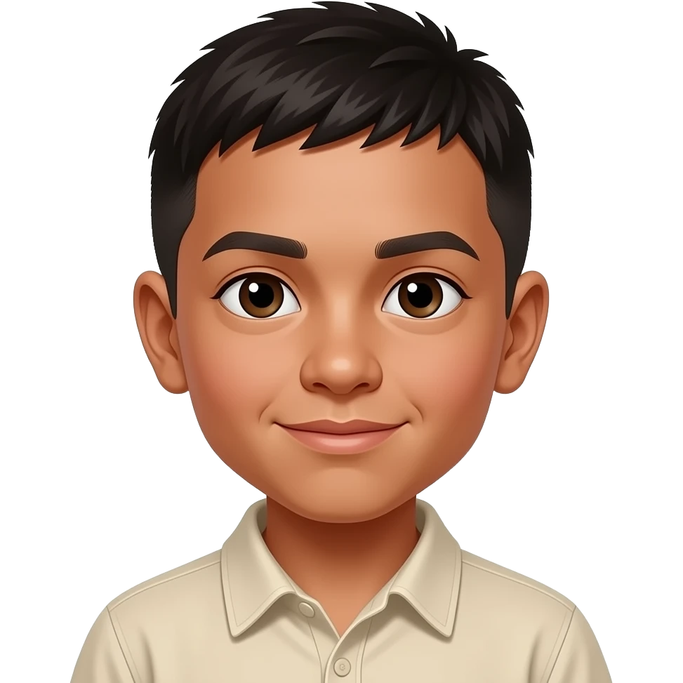 Native American young boy with short hair emoji