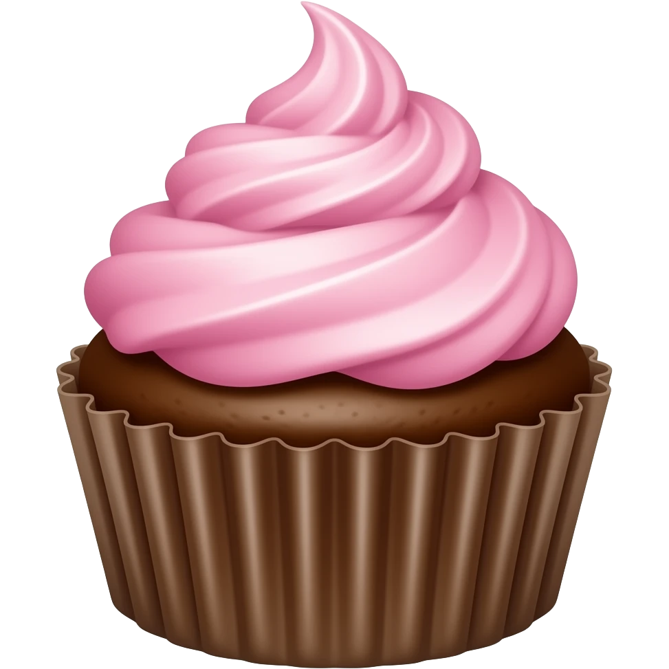 Cupcake with pink icing emoji