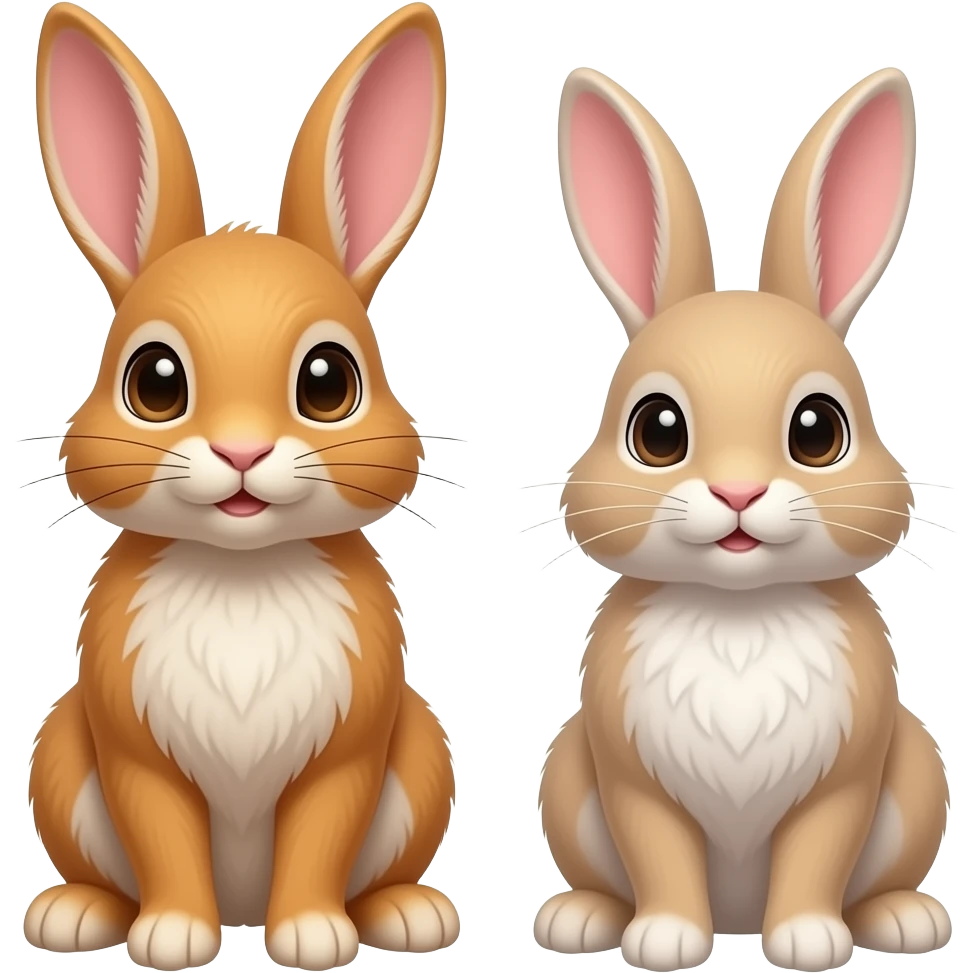 Wild rabbit and bunnies emoji