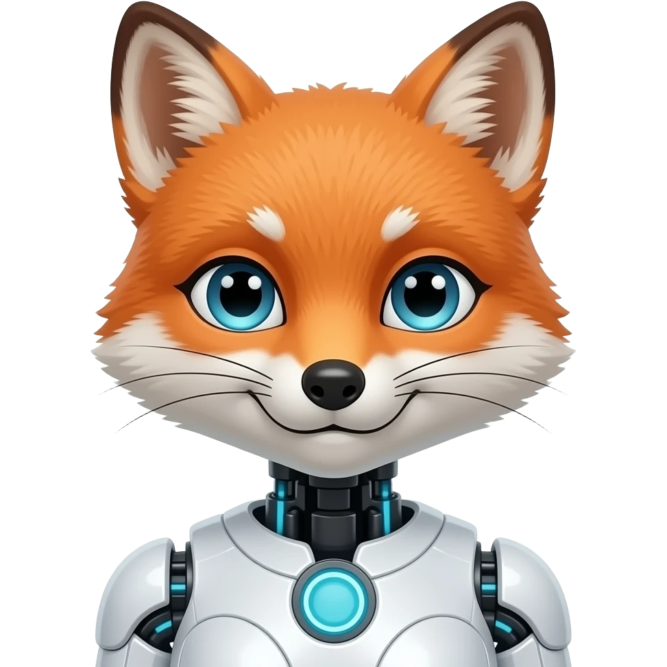 A humanoid robot female fox emoji