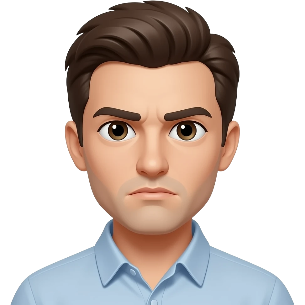 Create this character look serious emoji