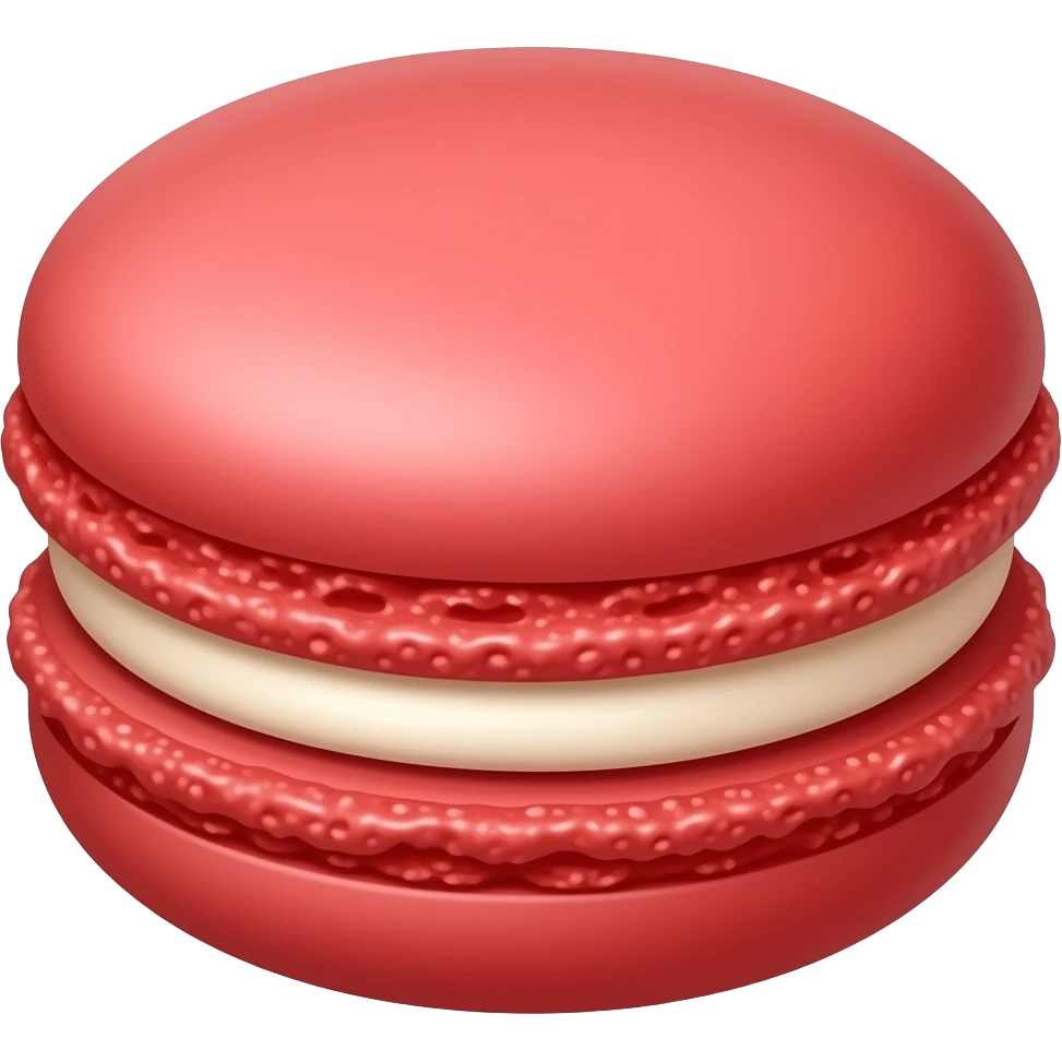 a red macaron emoji