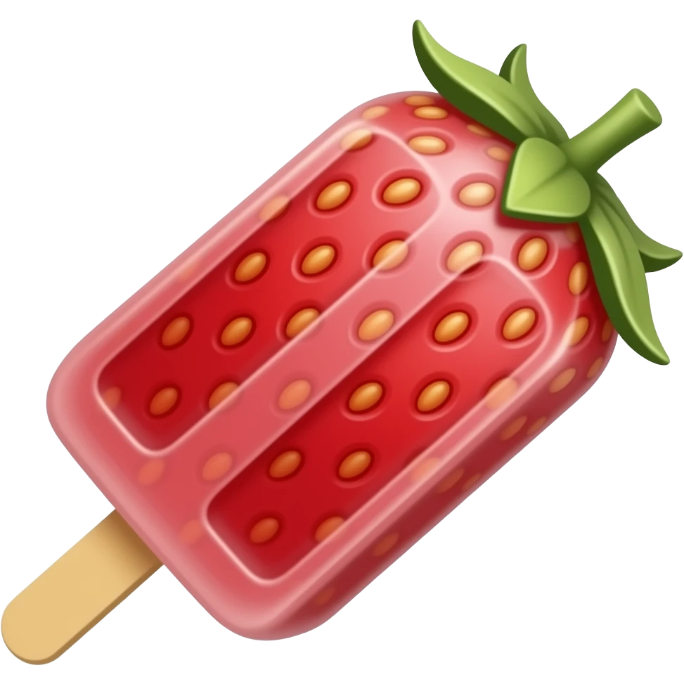 Strawberry popsicle emoji