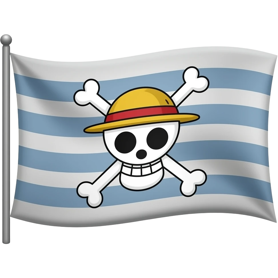 Straw Hat crew flag One piece emoji
