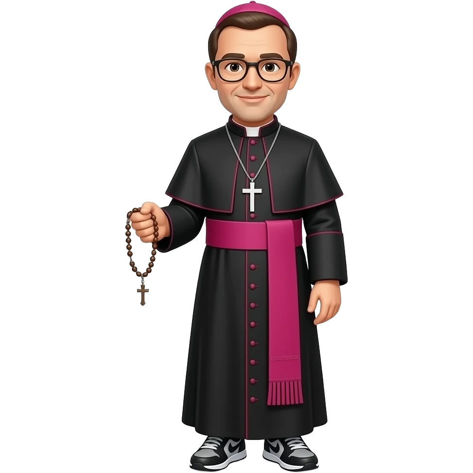 romanian priest with jordan sneakers without glasses emoji
