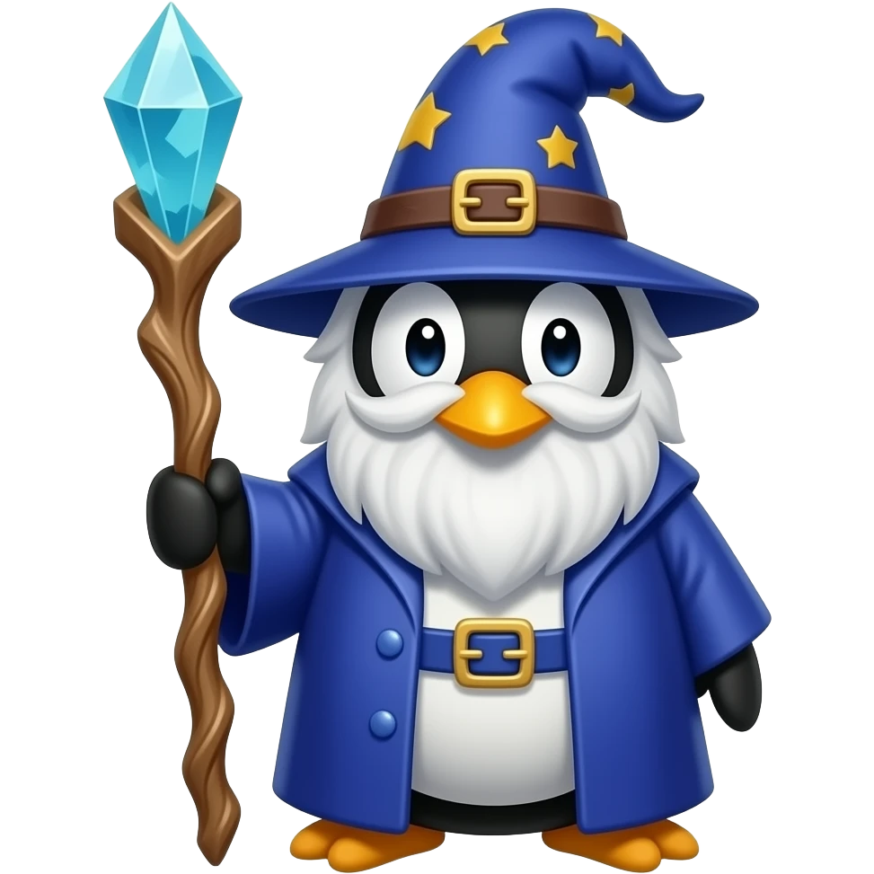 Penguin Wizard emoji