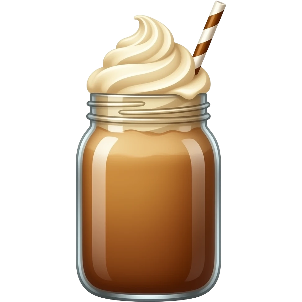 rootbeer float in a glass jar emoji