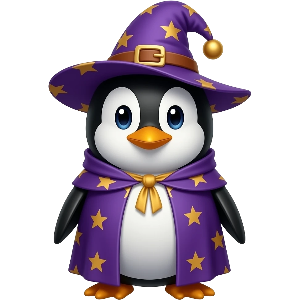 Penguin Wizard emoji