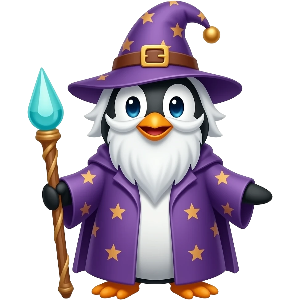 Penguin Wizard emoji