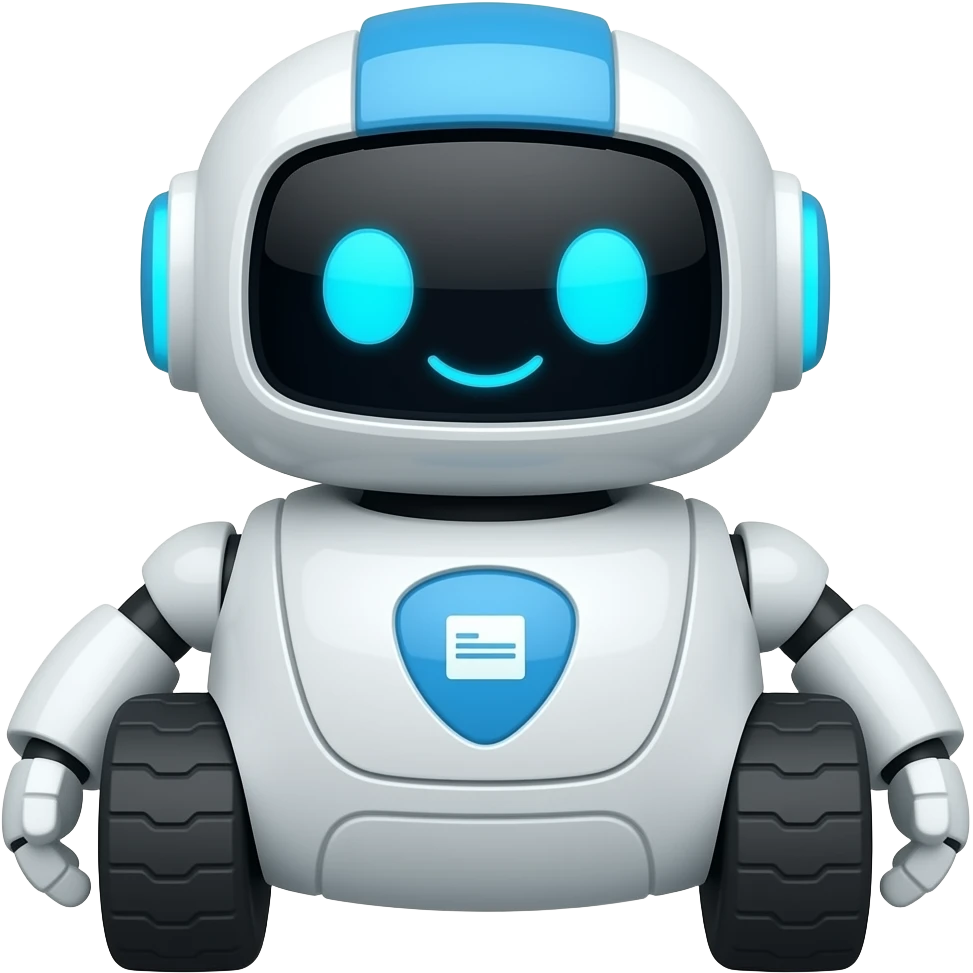 Cute delivery robot emoji