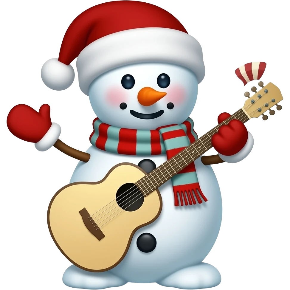 Snowman with Musical Instrument emoji