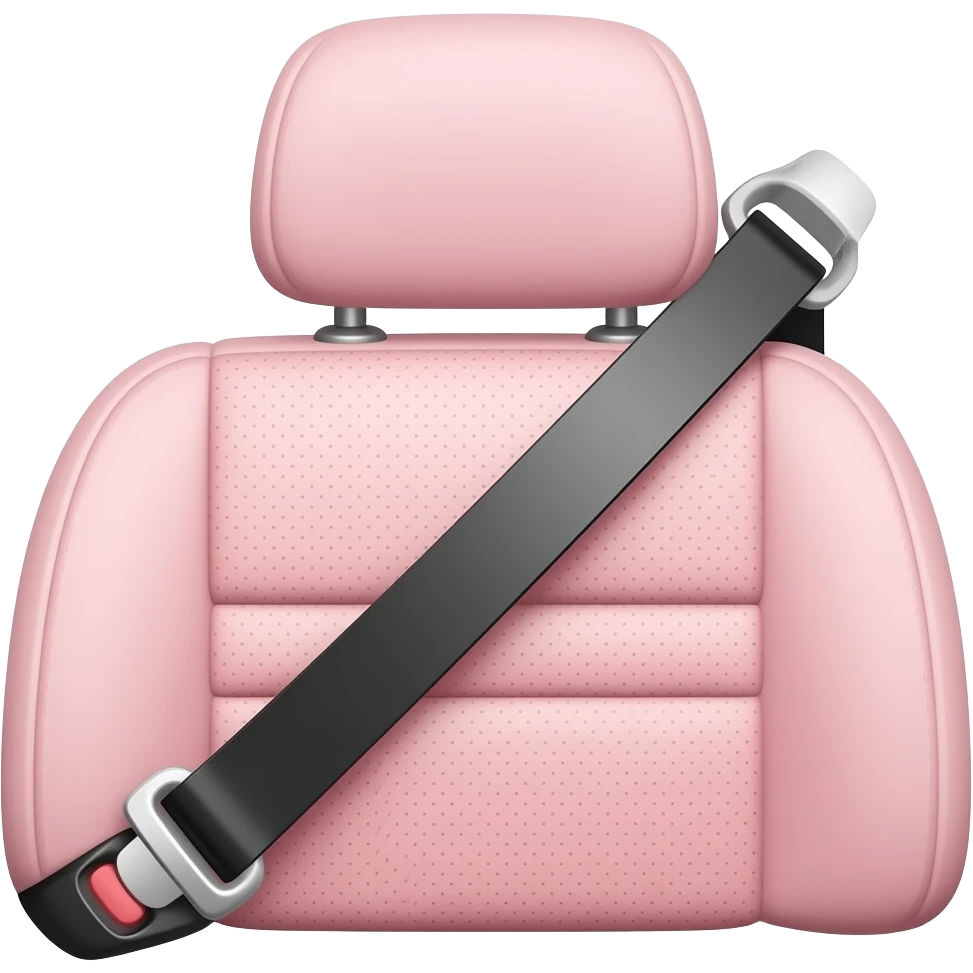 Pink seatbelt emoji