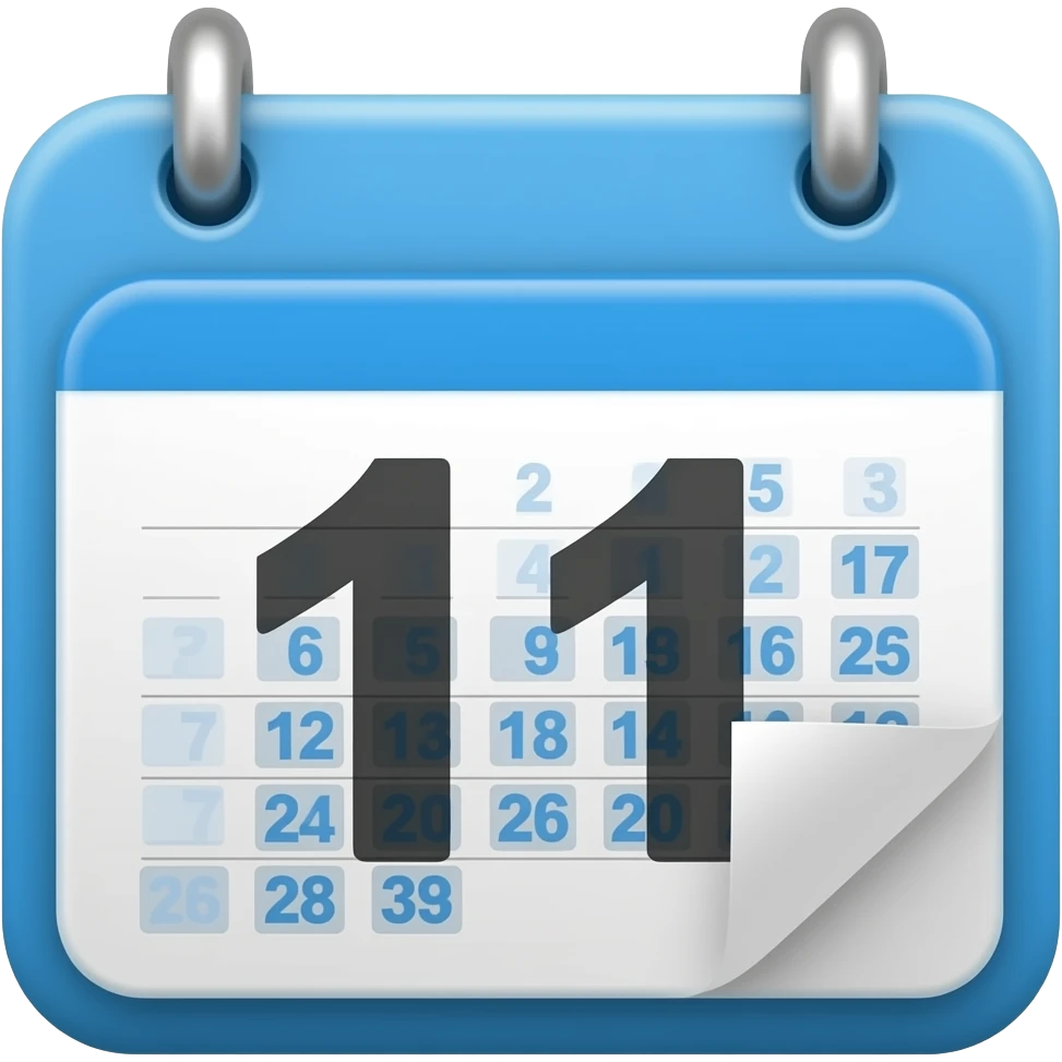 blue calendart emoji